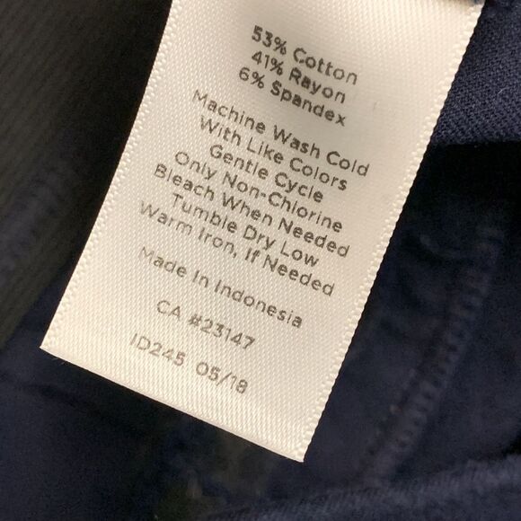 Womens Talbots Skinny Navy Blue‎ Ankle Pull On Stretch Jegging Pants - Picture 5 of 6